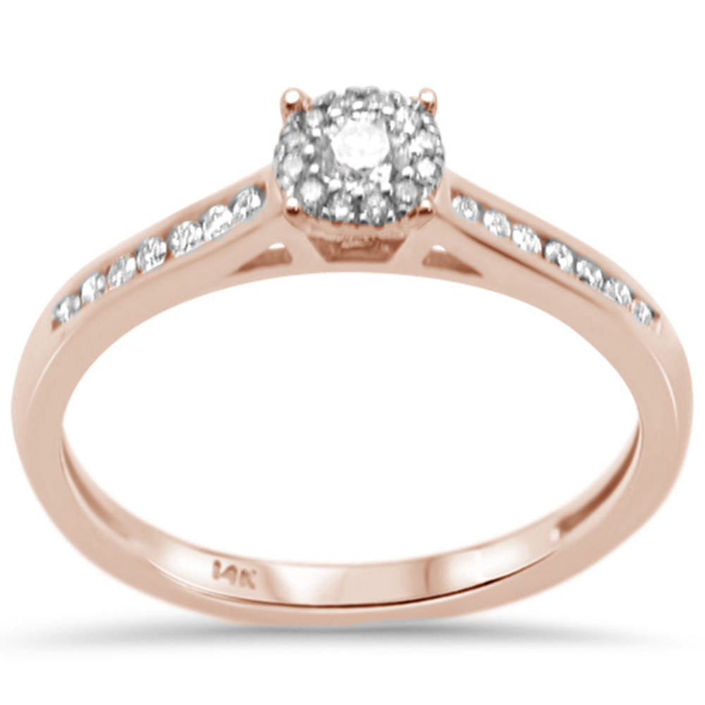 DIAMOND CLOSEOUT! .24ct G SI 14K Rose Gold Diamond Wedding Ring Size 6.5