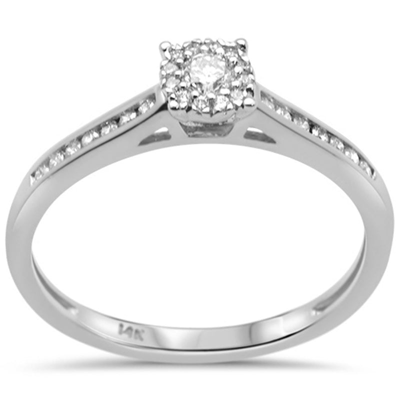 DIAMOND CLOSEOUT! .23ct G SI 14K White Gold Diamond Wedding Ring Size 6.5