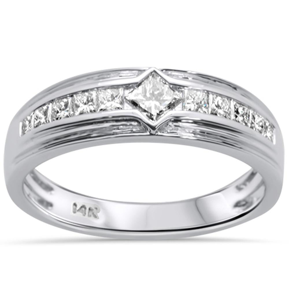 SPECIAL! .73ct F SI 14K White Gold Diamond Men's Band ring