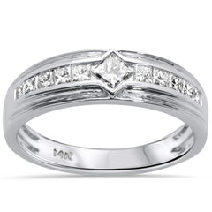 SPECIAL! .73ct F SI 14K White Gold Diamond Men's Band ring