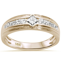 SPECIAL! .71ct F SI 14K Yellow Gold Diamond Men's Band ring