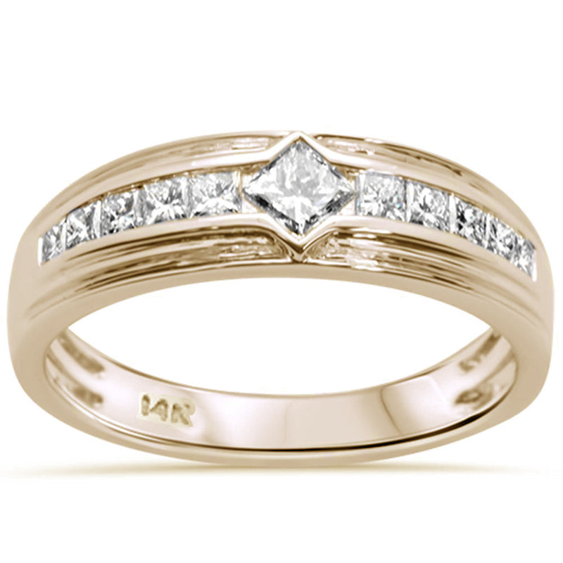 SPECIAL! .71ct F SI 14K Yellow Gold Diamond Men's Band ring