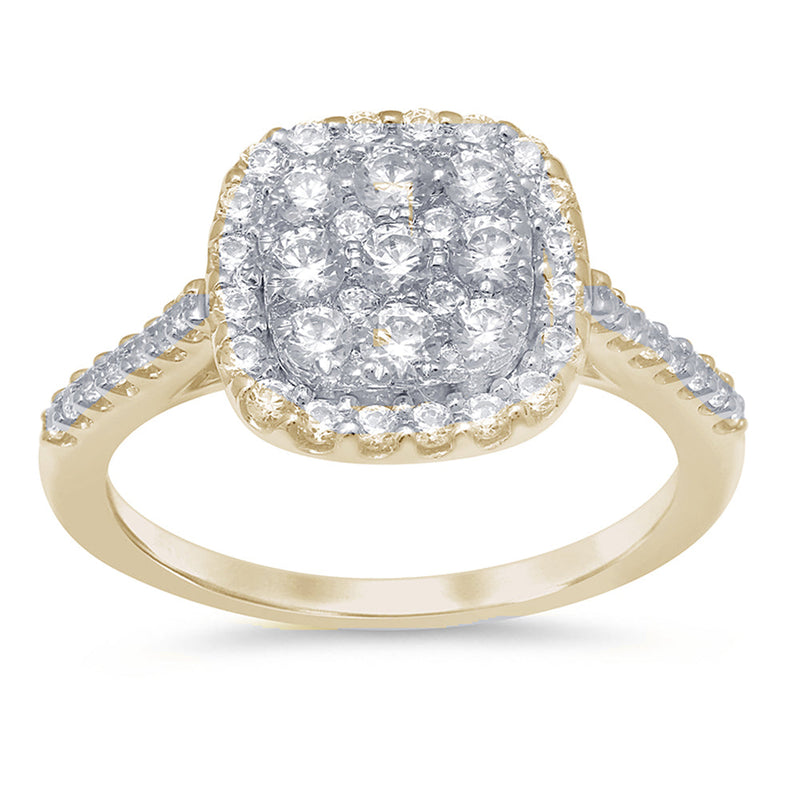 DIAMOND CLOSEOUT!  .86ct G SI 10K Yellow Gold Diamond Engagement Ring Size 6.5