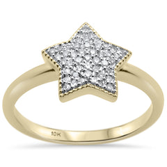 DIAMOND CLOSEOUT! .20ct G SI 10K Yellow Gold Diamond Star Ring Size 6.5
