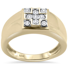 DIAMOND CLOSEOUT!  .06ct G SI 10K Yellow Gold Diamond Men's Band Ring Size 10