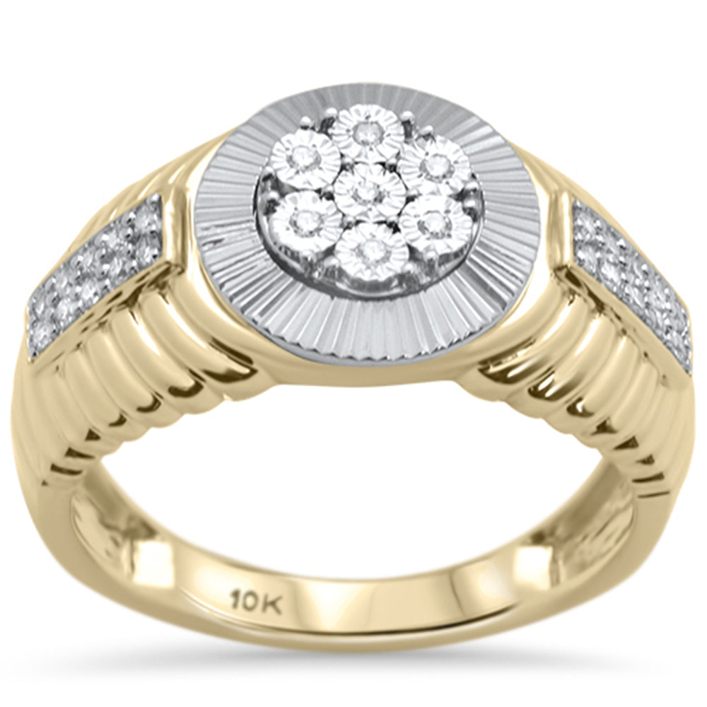 DIAMOND CLOSEOUT!  .19ct G SI 10K Yellow Gold Diamond Men's Band