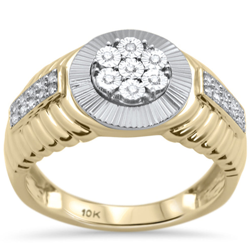 DIAMOND CLOSEOUT!  .19ct G SI 10K Yellow Gold Diamond Men's Band