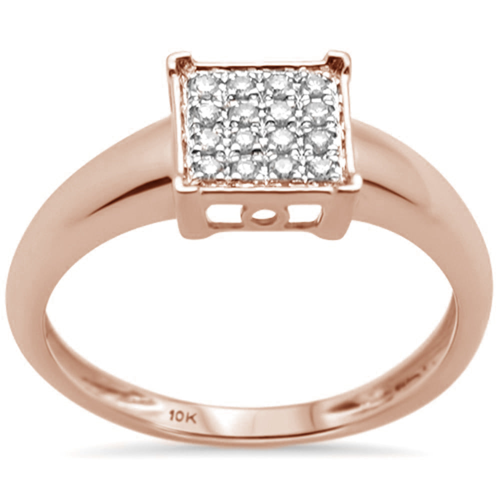 DIAMOND CLOSEOUT! .09ct G SI 10K Rose Gold Diamond Engagement Solitaire Ring Size 6.5