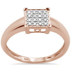DIAMOND CLOSEOUT! .09ct G SI 10K Rose Gold Diamond Engagement Solitaire Ring Size 6.5