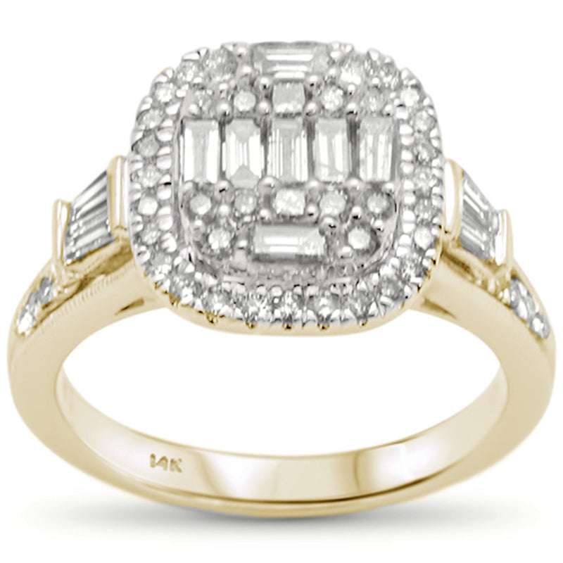 DIAMOND CLOSEOUT! .91ct G SI 14K Yellow Gold Diamond Engagement Ring Size 6.5