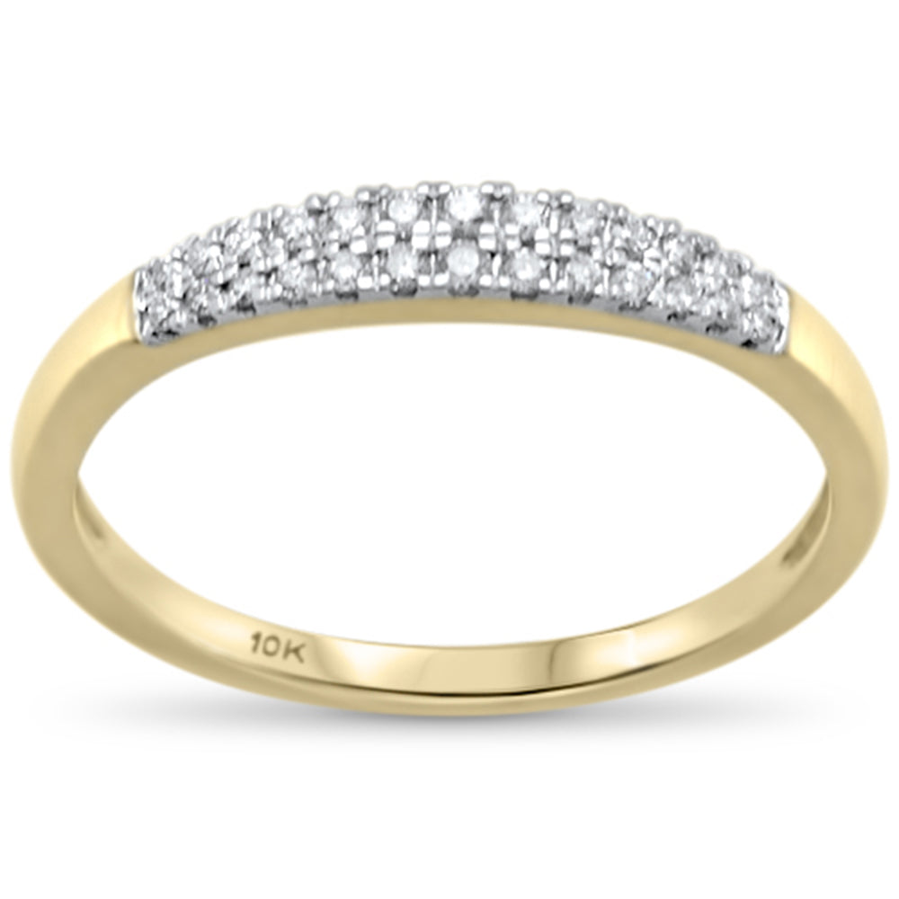 DIAMOND CLOSEOUT! .15ct G SI 10K Yellow Gold Ladies Diamond Band Ring Size 6.5