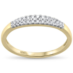 DIAMOND CLOSEOUT! .15ct G SI 10K Yellow Gold Ladies Diamond Band Ring Size 6.5