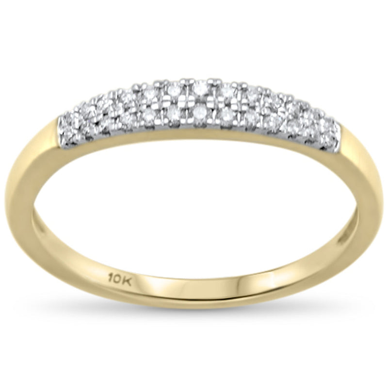 DIAMOND CLOSEOUT! .15ct G SI 10K Yellow Gold Ladies Diamond Band Ring Size 6.5