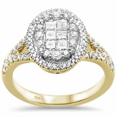 DIAMOND CLOSEOUT!  1.07ct G SI 10K Yellow Gold Diamond Oval Engagement Ring Size 6.5