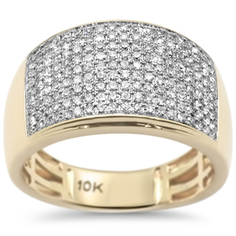 DIAMOND CLOSEOUT!  1.00ct G SI 10K Yellow Gold Diamond Men's Ring Size 10