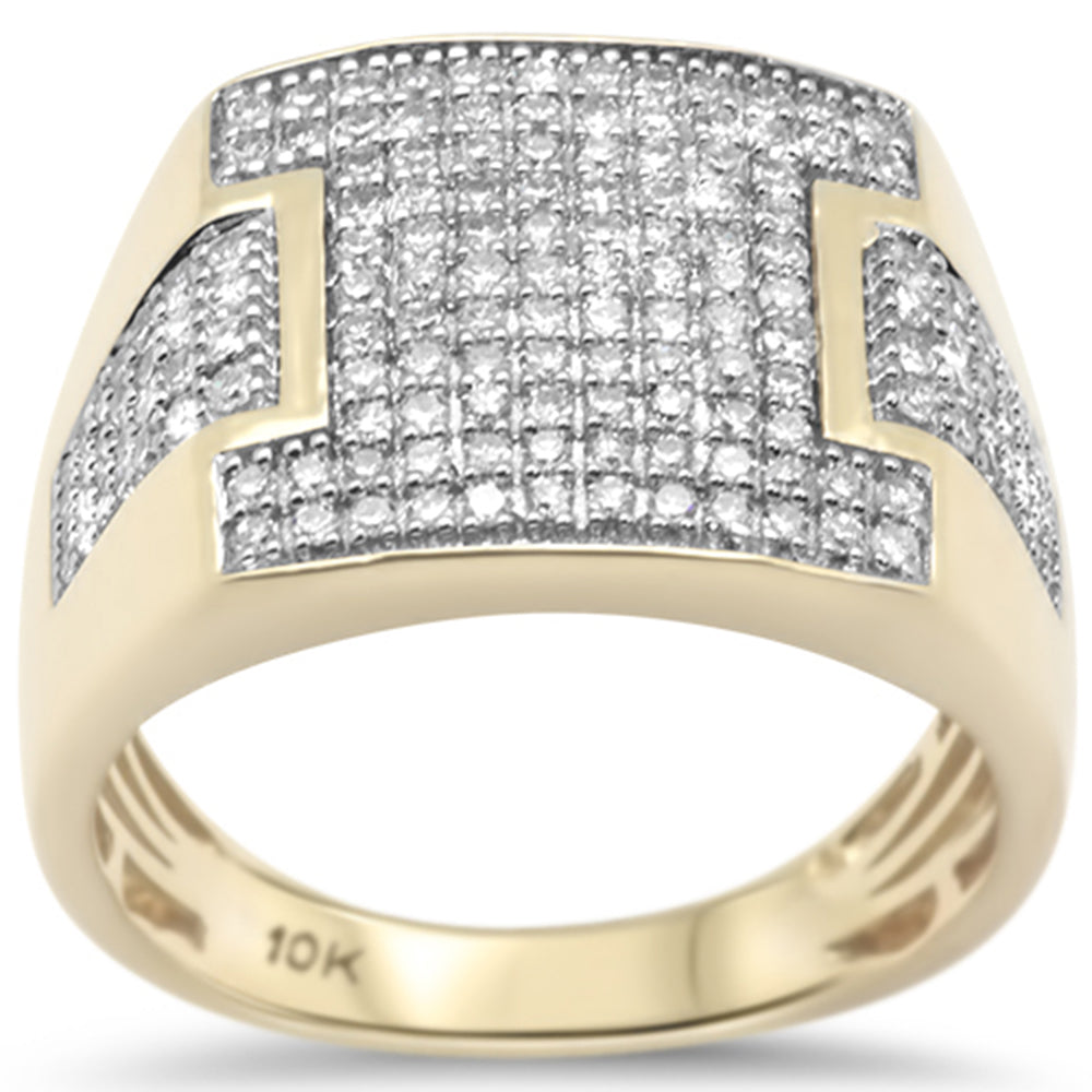 DIAMOND CLOSEOUT!  1.01ct G SI 10K Yellow Gold Diamond Men's Ring Size 10