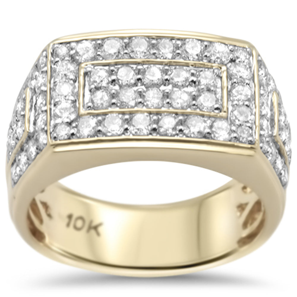 DIAMOND CLOSEOUT!  1.96ct G SI 10K Yellow Gold Diamond Men's Ring Size 10