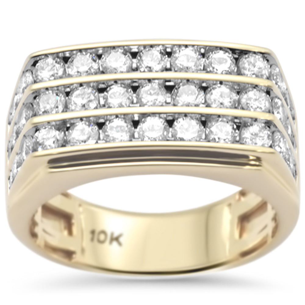 DIAMOND CLOSEOUT! 2.06ct G SI 10K Yellow Gold Diamond Men's Ring Size 10