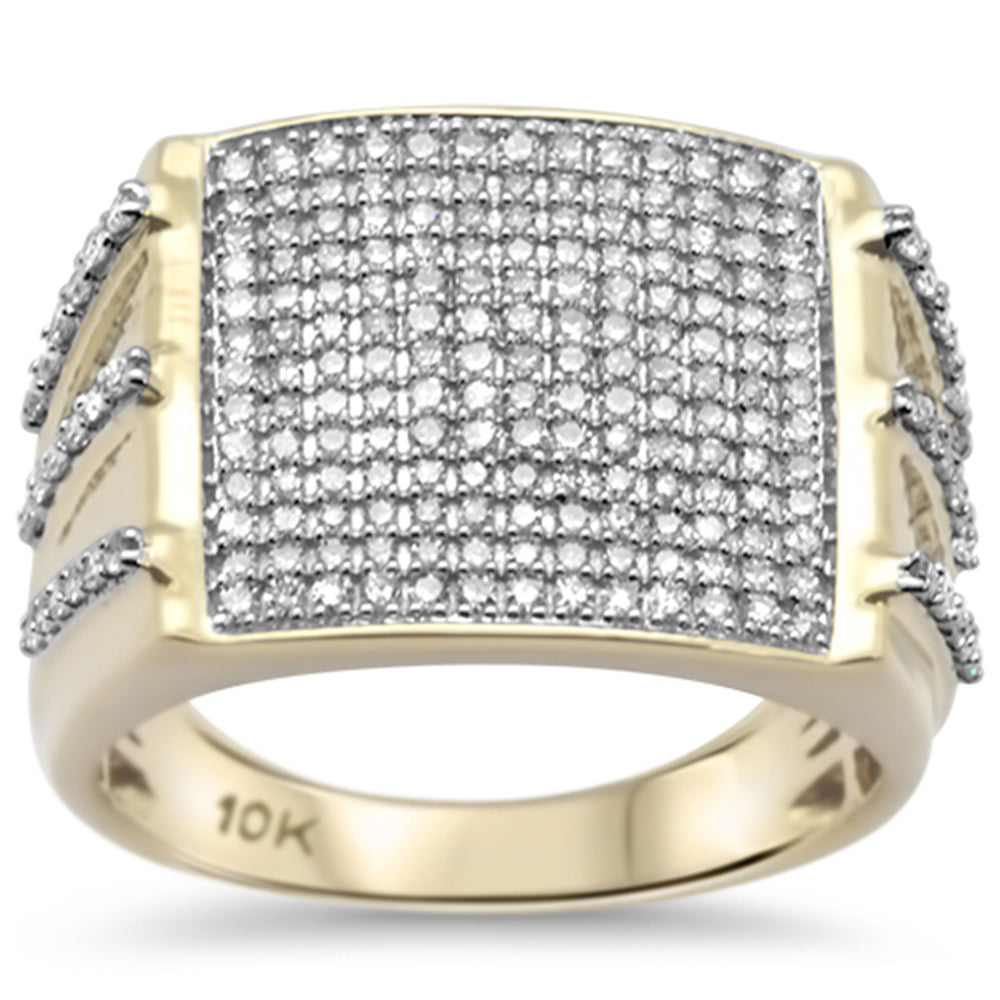 DIAMOND CLOSEOUT! 1.02ct G SI 10K Yellow Gold Diamond Men's Ring Size 10