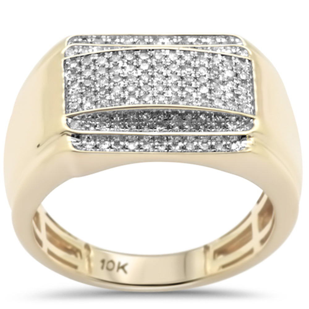 DIAMOND CLOSEOUT!  .59ct G SI 10K Yellow Gold Diamond Men's Ring Size 10