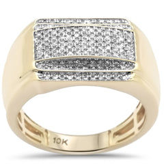 DIAMOND CLOSEOUT!  .59ct G SI 10K Yellow Gold Diamond Men's Ring Size 10