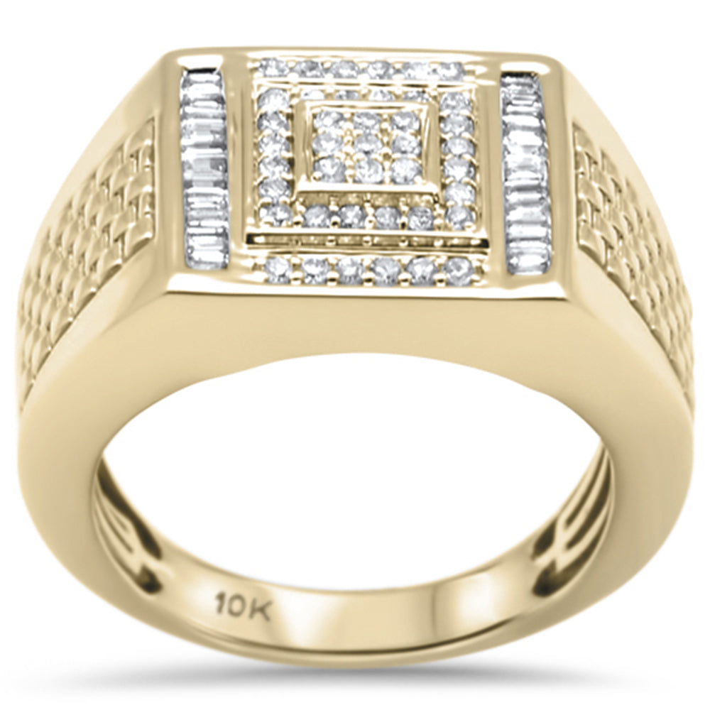 DIAMOND CLOSEOUT!  .48ct G SI 10K Yellow Gold Diamond Men's Ring Size 10