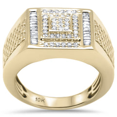 DIAMOND CLOSEOUT!  .48ct G SI 10K Yellow Gold Diamond Men's Ring Size 10