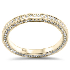 DIAMOND CLOSEOUT! .49ct G SI 14K Yellow Gold Diamond Engagement Anniversary Band Ring Size 6.5