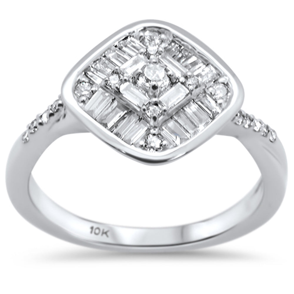 DIAMOND CLOSEOUT! .48ct G SI 10K White Gold Diamond Engagement Ring Size 6.5