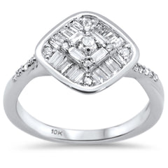 DIAMOND CLOSEOUT! .48ct G SI 10K White Gold Diamond Engagement Ring Size 6.5