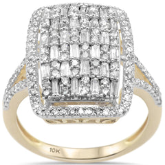 DIAMOND CLOSEOUT! .97ct G SI 10K Yellow Gold Diamond Engagement Ring Size 6.5