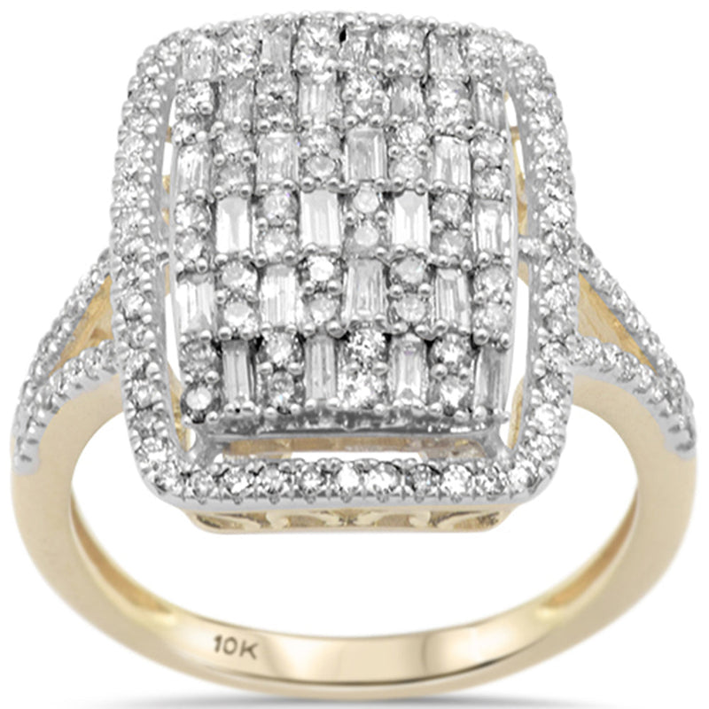 DIAMOND CLOSEOUT! .97ct G SI 10K Yellow Gold Diamond Engagement Ring Size 6.5