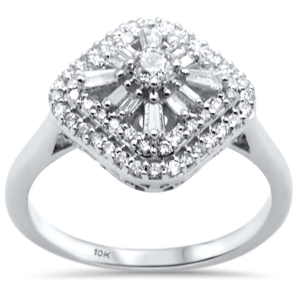 DIAMOND CLOSEOUT!  .49ct G SI 10K White Gold Diamond Engagement Ring Size 6.5