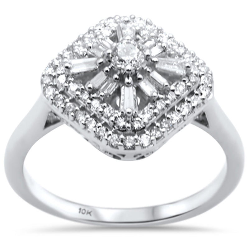 DIAMOND CLOSEOUT!  .49ct G SI 10K White Gold Diamond Engagement Ring Size 6.5