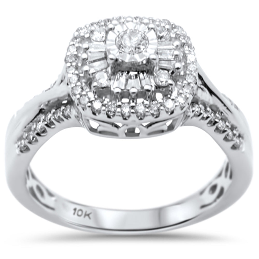 DIAMOND CLOSEOUT!  .47ct G SI 10K White Gold Diamond Engagement Ring Size 6.5