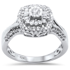 DIAMOND CLOSEOUT!  .47ct G SI 10K White Gold Diamond Engagement Ring Size 6.5