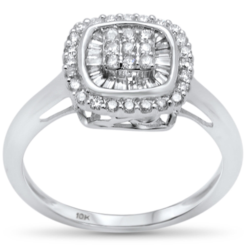 DIAMOND CLOSEOUT! .51ct G SI 10K White Gold Diamond Engagement Ring Size 6.5