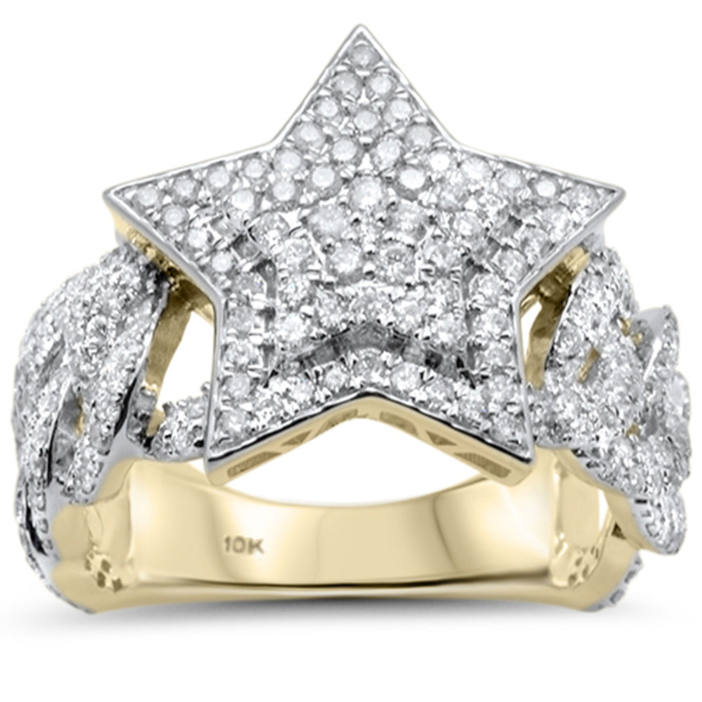 DIAMOND CLOSEOUT!  2.06ct G SI 10K Yellow Gold Diamond Mens Ring Size 10