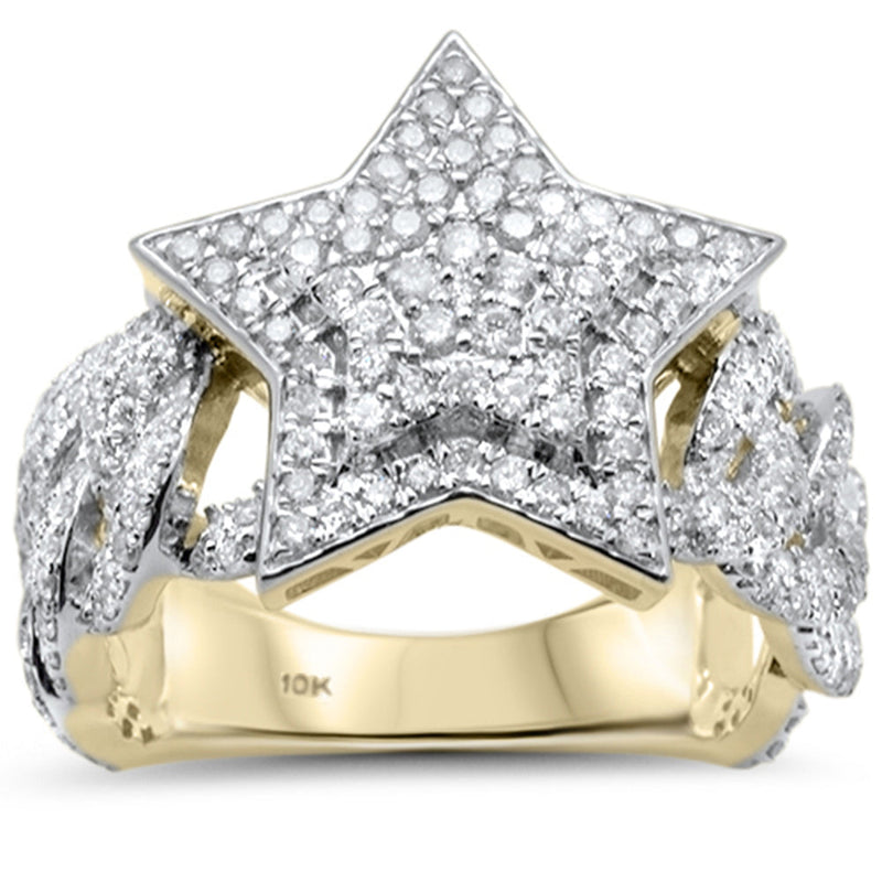 DIAMOND CLOSEOUT!  2.06ct G SI 10K Yellow Gold Diamond Mens Ring Size 10