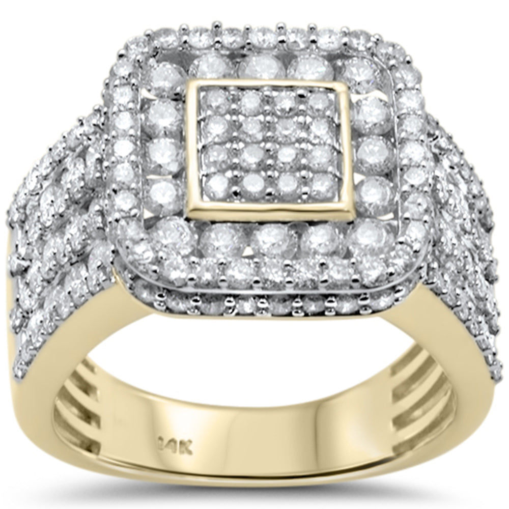 DIAMOND CLOSEOUT!  2.91ct G SI 14K Yellow Gold Diamond Men's Ring Size 10