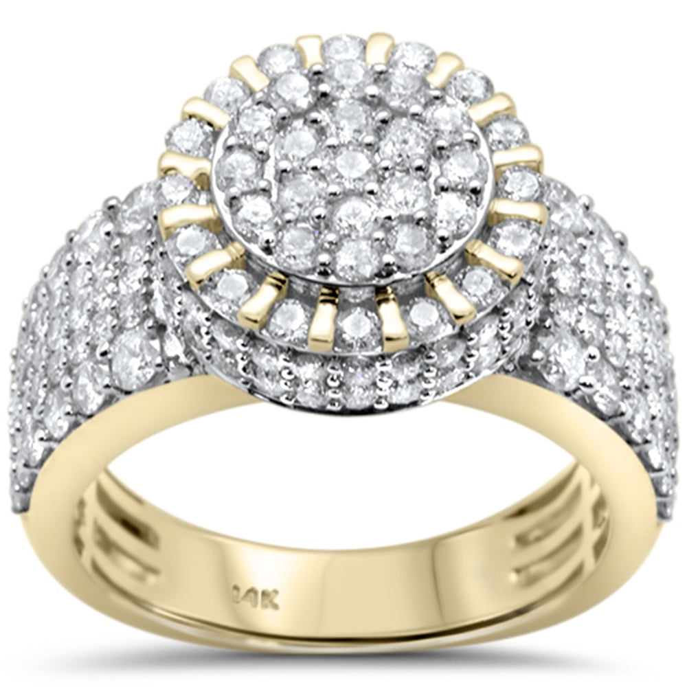 DIAMOND CLOSEOUT! 2.96ct G SI 14K Yellow Gold Diamond Men's Ring Size 10