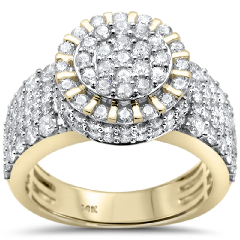 DIAMOND CLOSEOUT! 2.96ct G SI 14K Yellow Gold Diamond Men's Ring Size 10