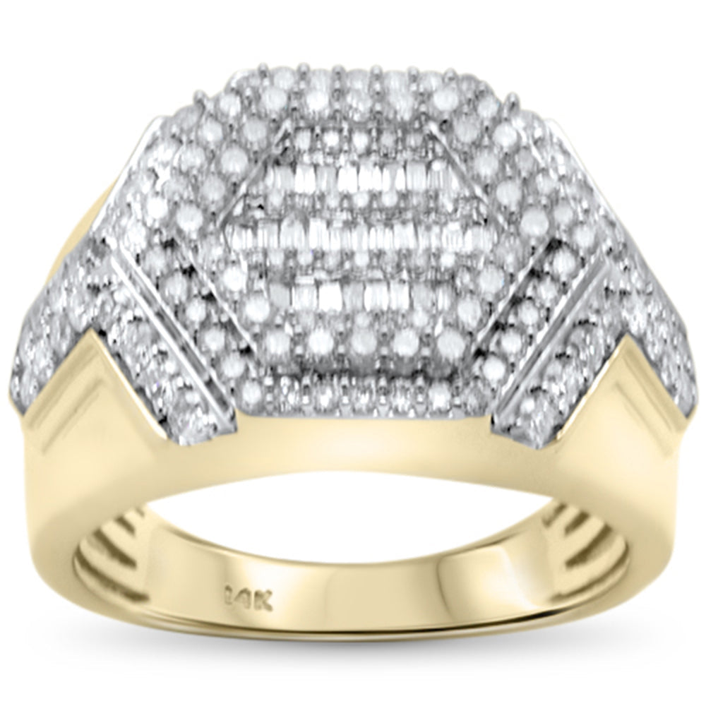 DIAMOND CLOSEOUT! 1.33ct G SI 14K Yellow Gold Diamond Men's Ring Size 10