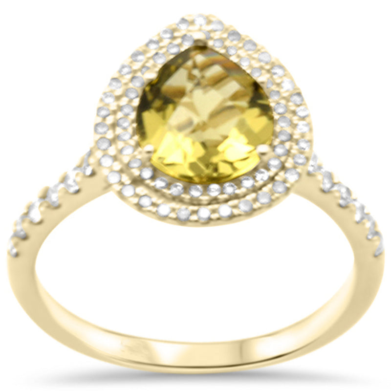 DIAMOND CLOSEOUT! .44ct G SI 10K Yellow Gold Citrine Gemstone & Diamond Ring Size 6.5
