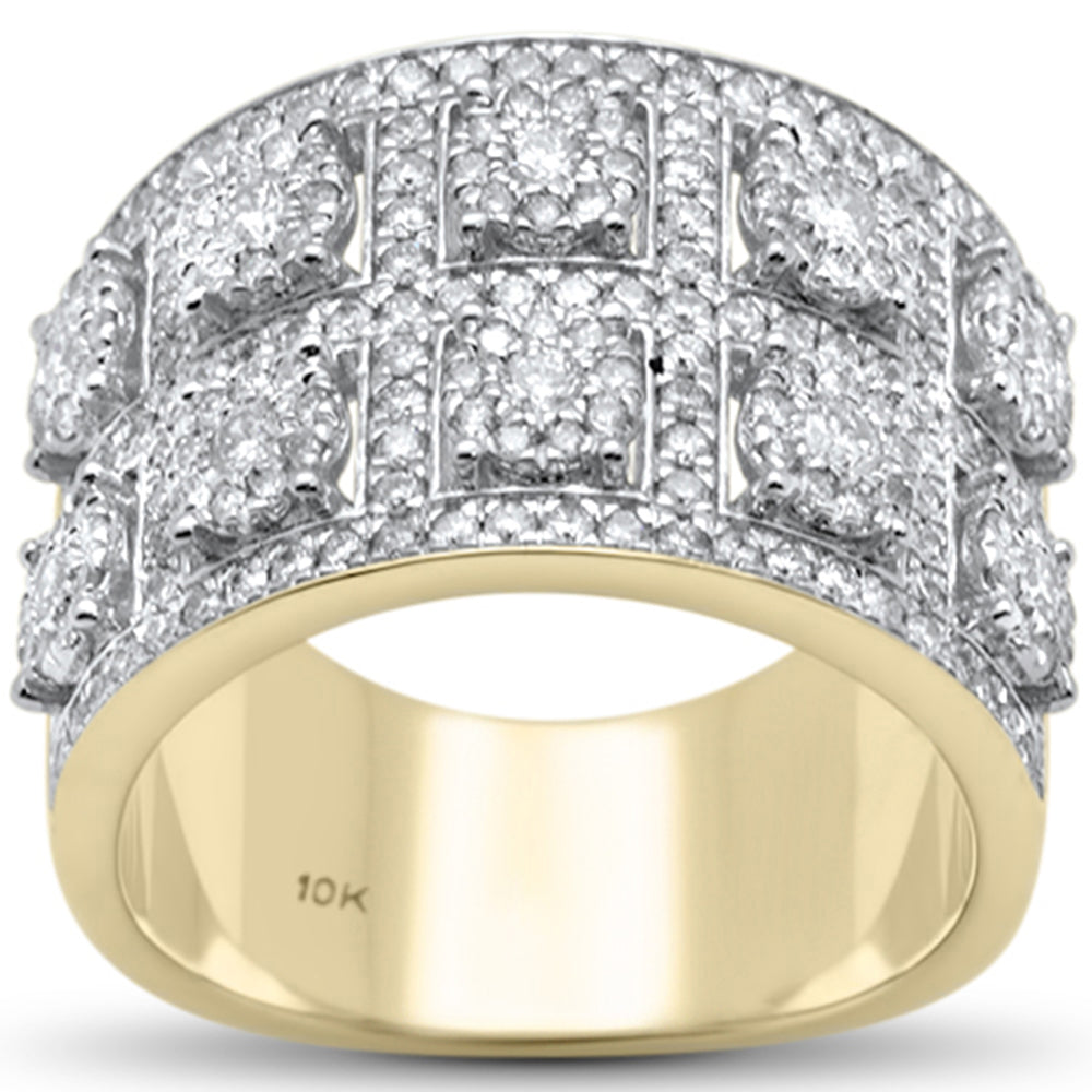 DIAMOND CLOSEOUT!  1.71ct G SI 10K Yellow Gold Diamond Men's Ring Size 10