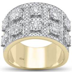 DIAMOND CLOSEOUT!  1.71ct G SI 10K Yellow Gold Diamond Men's Ring Size 10