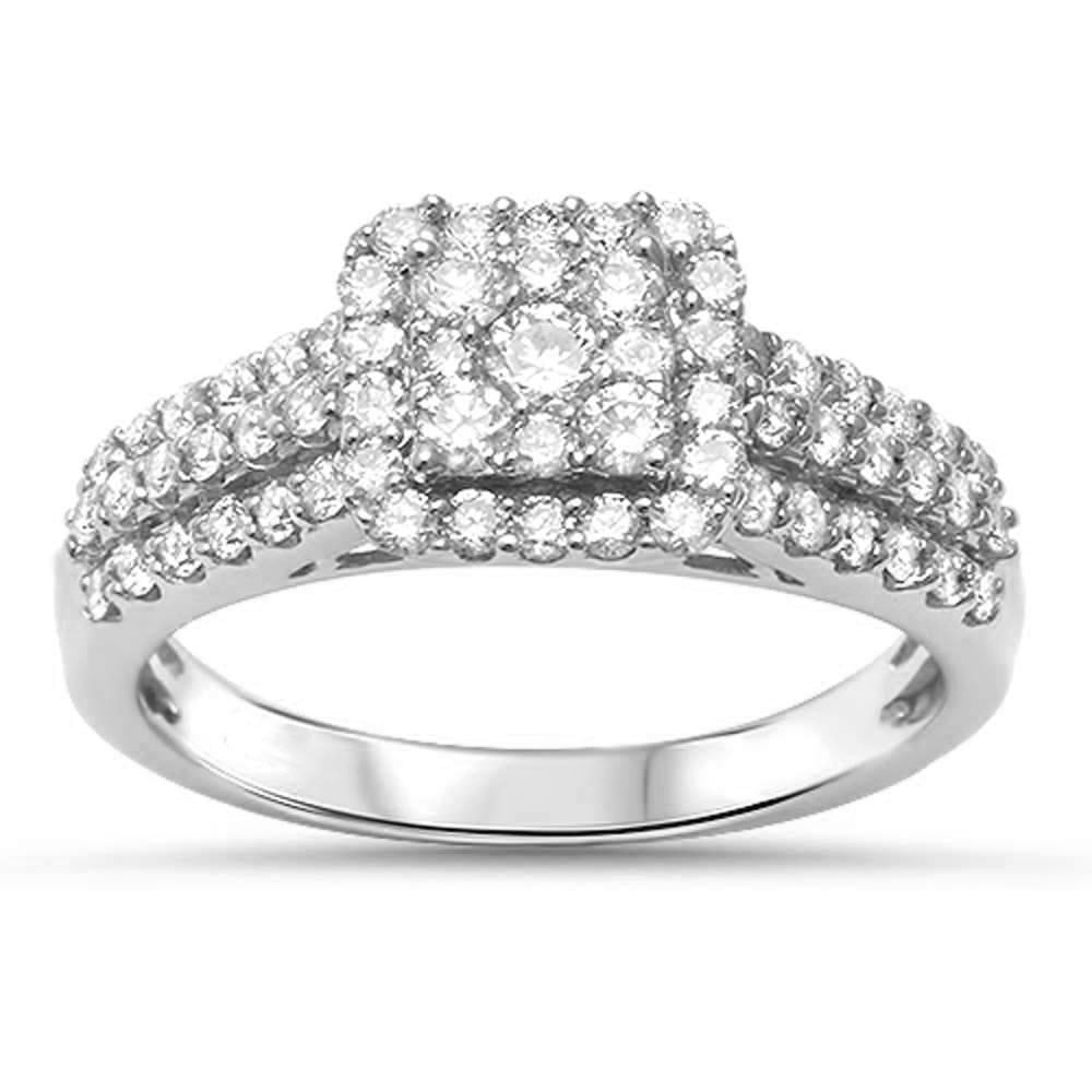 DIAMOND CLOSEOUT!  .90ct G SI 10k White Gold Diamond Engagement Ring Size 6.5