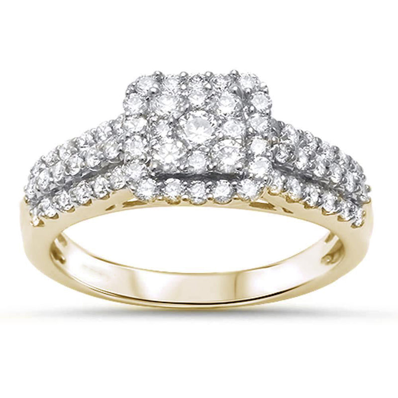 DIAMOND CLOSEOUT! .88ct G SI 10k Yellow Gold Diamond Engagement Ring Size 6.5