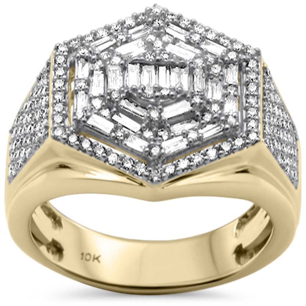 DIAMOND CLOSEOUT!  1.33ct G SI 10K Yellow Gold Diamond Men's Ring Size 10