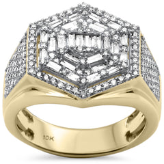 DIAMOND CLOSEOUT!  1.33ct G SI 10K Yellow Gold Diamond Men's Ring Size 10